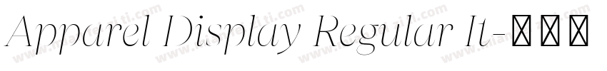 Apparel Display Regular It字体转换
